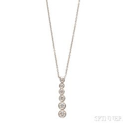 Platinum and Diamond Graduated Drop 